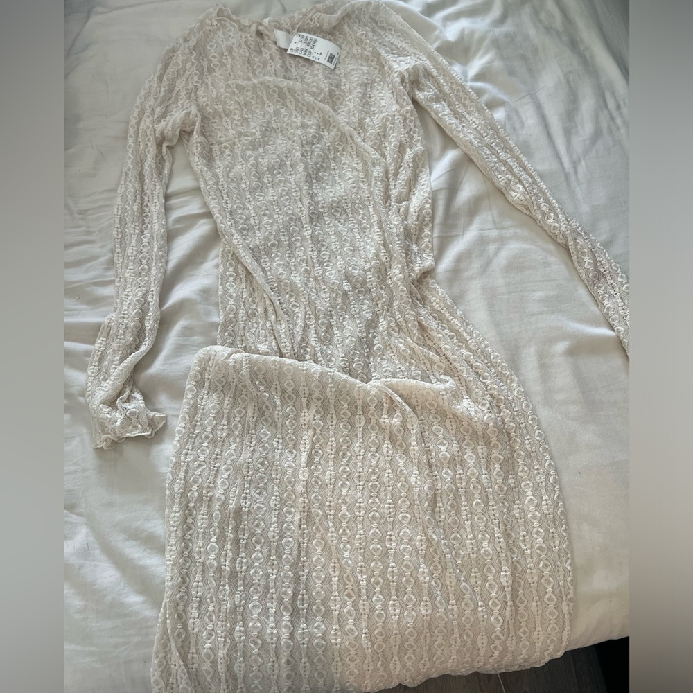 H&M sheer lace maxi dress